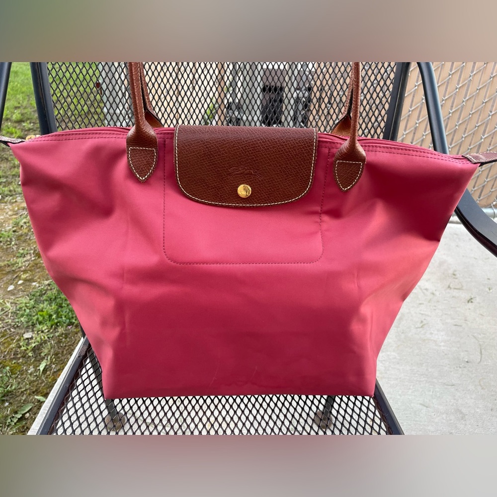 Longchamp Pink and Brown Tote Bag